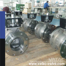 Cast Steel Wcb/Lcb RF Flanged V Port Ball Valve